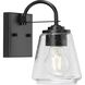 Martenne 1 Light 4.62 inch Matte Black Bathroom Vanity Light Wall Light