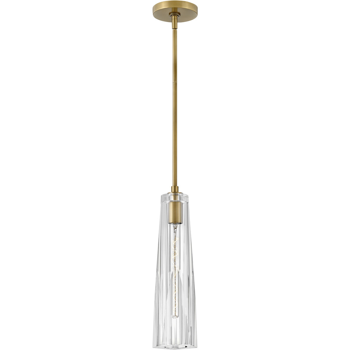 Cosette LED 5 inch Heritage Brass Pendant Ceiling Light in Heritage Brass / Clear