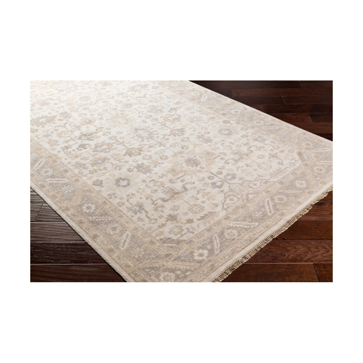 Sabine 132 X 96 inch Khaki/Cream/Camel/Medium Gray Rugs, Rectangle