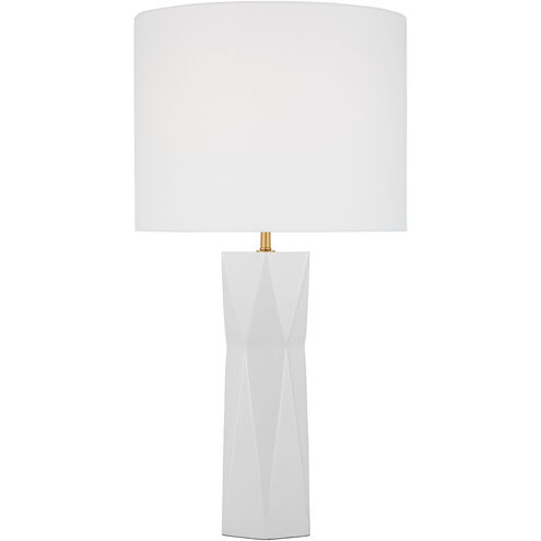 Drew & Jonathan Fernwood 26.5 inch 9.00 watt Gloss White Table Lamp Portable Light