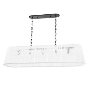 Verona Beach 1 Light 50.5 inch Old Bronze Linear Ceiling Light, Oval