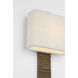 Anne-Marie Barton Fumar Tail Sconce Wall Light in Ridged Tombac