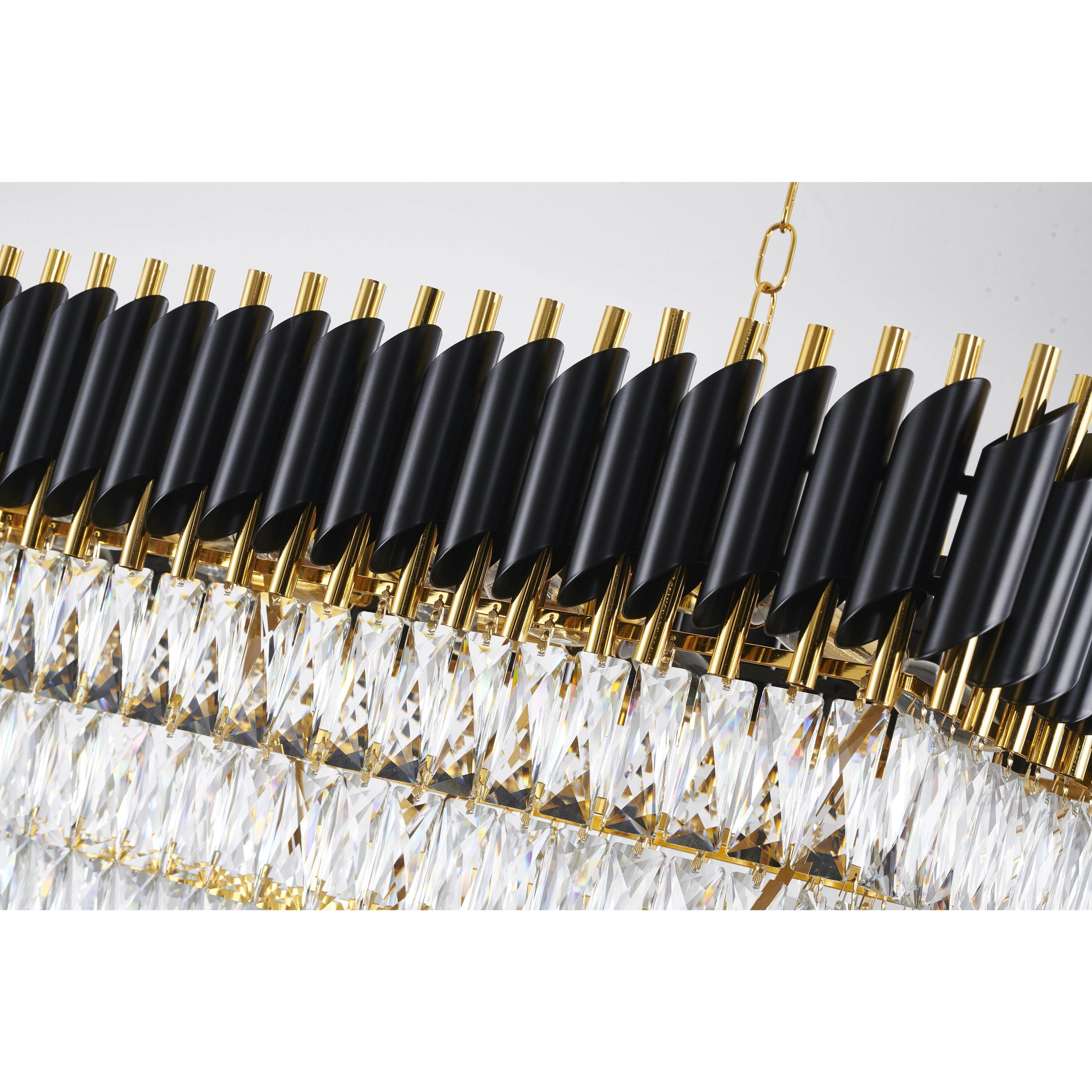 Canada LED 14.5 inch Black and Gold Chandelier Ceiling Light
