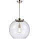 Ballston Athens 1 Light 15.75 inch Polished Nickel Pendant Ceiling Light in Incandescent, Seedy
