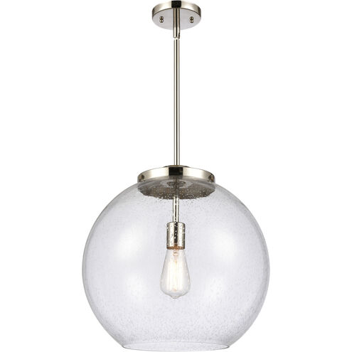 Ballston Athens 1 Light 15.75 inch Polished Nickel Pendant Ceiling Light in Incandescent, Seedy