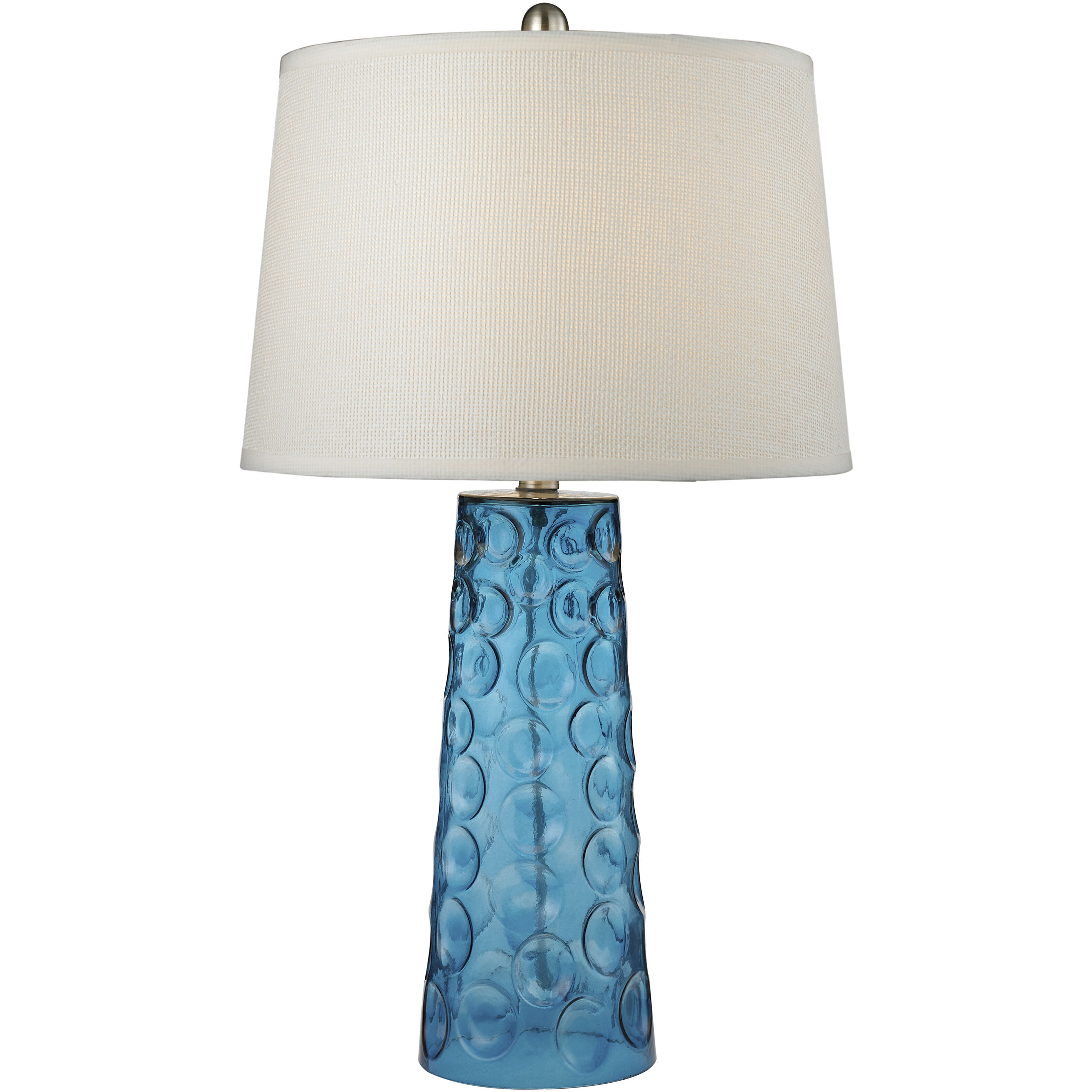 Hammered Glass 27 inch 150 watt Blue Table Lamp Portable Light
