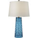 Hammered Glass 27 inch 150 watt Blue Table Lamp Portable Light