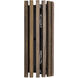 Suratto 2 Light 8 inch Matte Black and Medium Walnut Wall Sconce Wall Light