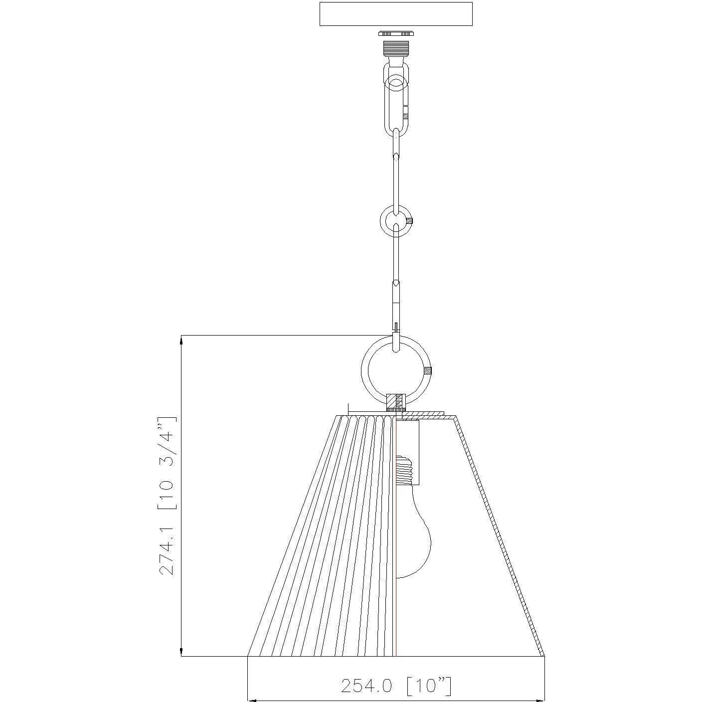 Alaric 1 Light 10 inch Matte Black Pendant Ceiling Light