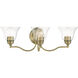 Moreland 3 Light 24 inch Antique Brass Vanity Sconce Wall Light