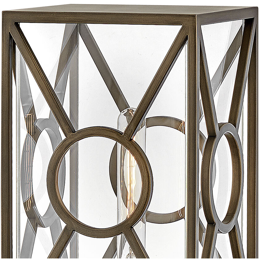 Coastal Elements Brixton 1 Light 15.5 inch Burnished Bronze Outdoor Post Mount Lantern, Medium