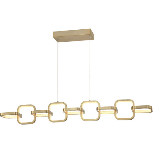 Patsy LED 43.25 inch Aged Brass Horizontal Pendant Ceiling Light