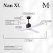Atlas Nan XL 72 inch Textured Bronze with Matte White Blades Ceiling Fan