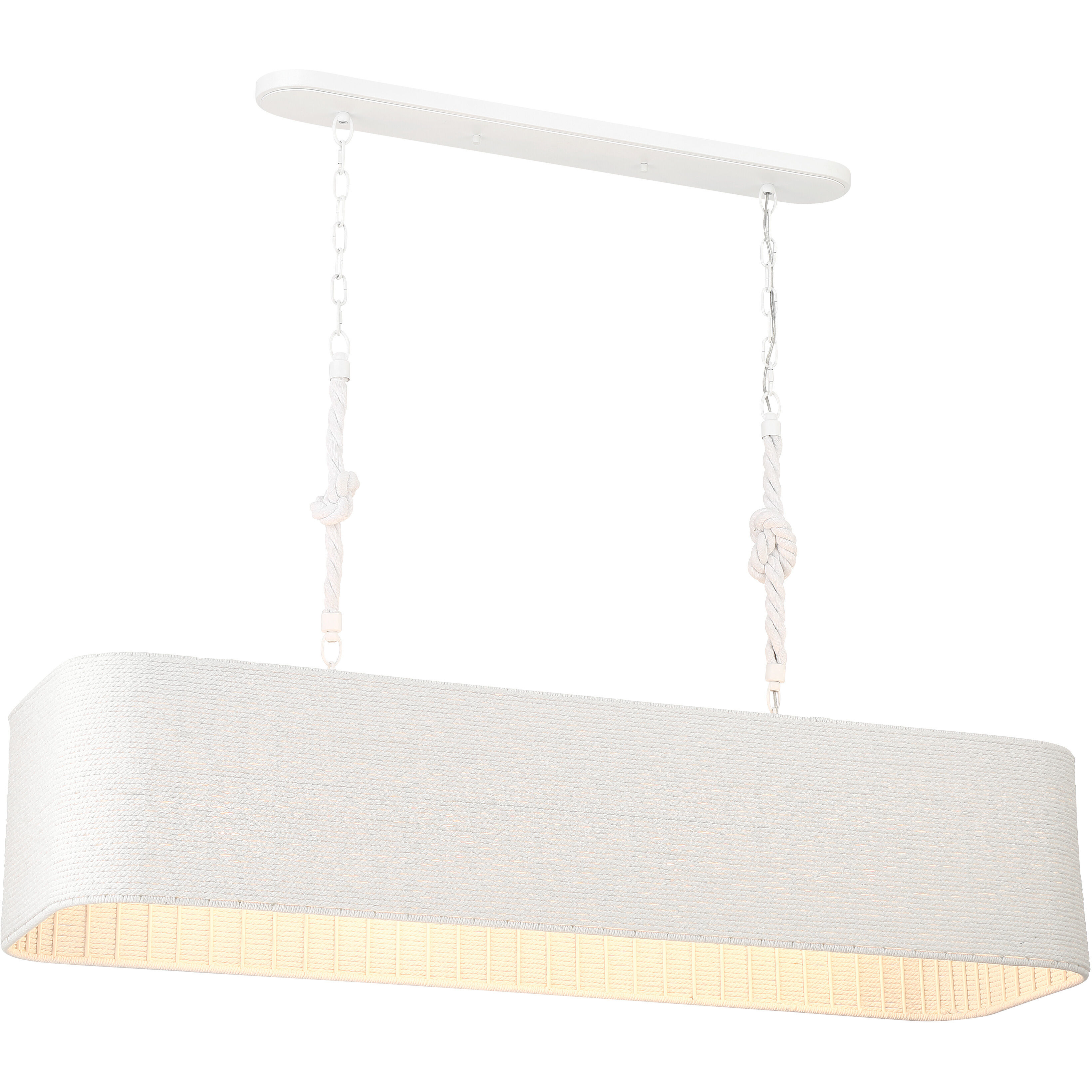 Lodelle 4 Light 48 inch Matte White Island Chandelier Ceiling Light