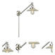 Halophane 21 inch 60.00 watt Satin Nickel Swing Arm Wall Light, Franklin Restoration