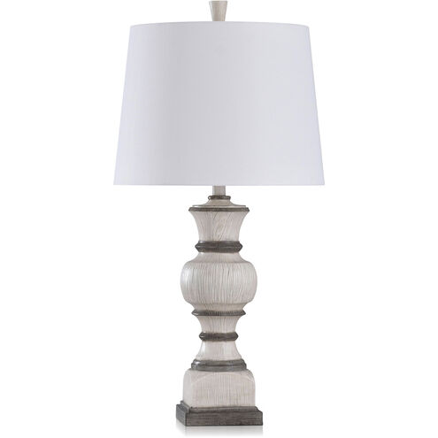 Tipton Farmhouse 17 inch 150.00 watt Weathered White/Grey/Brown Table Lamp Portable Light