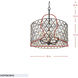 Windsor 6 Light 25 inch Carbon and Havana Gold Pendant Ceiling Light