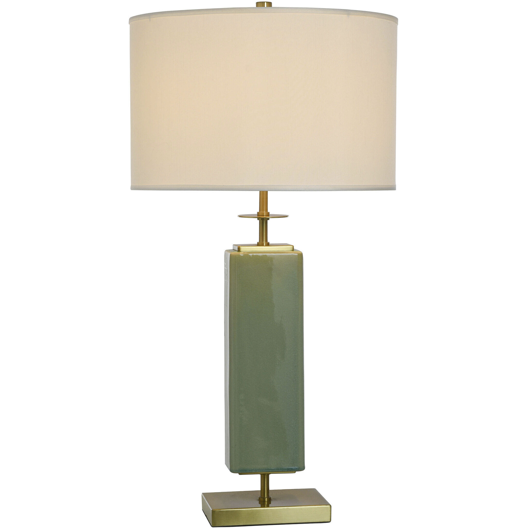 Dann Foley 30.5 inch 150 watt Melon Green and Brushed Brass Table Lamp Portable Light
