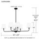 Gallagher 6 Light 42 inch Matte Black Island Light Ceiling Light