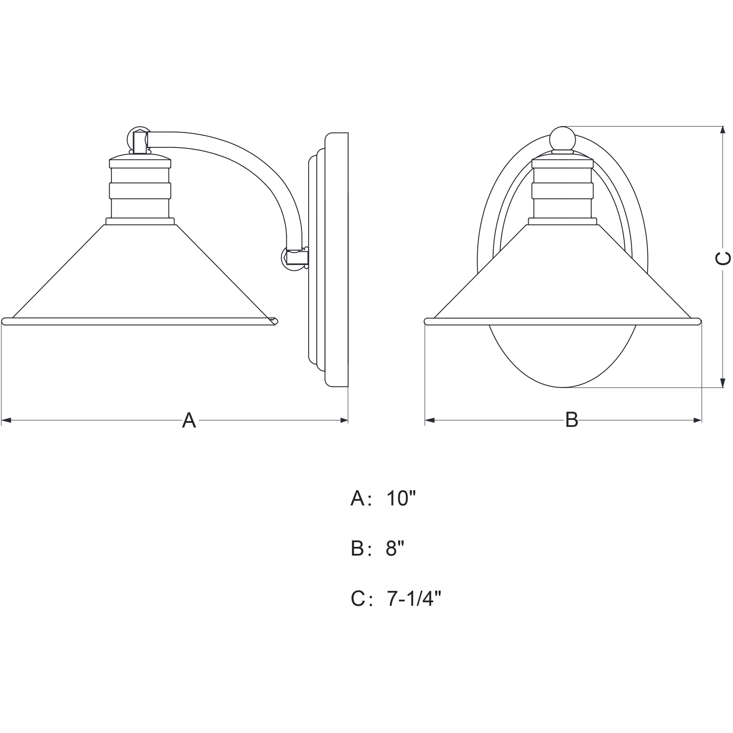 Akron LED 10 inch Oil Rubbed Bronze and Matte White Bathroom Light Wall Light