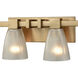 Ensley Vanity Light Wall Light in Satin Brass