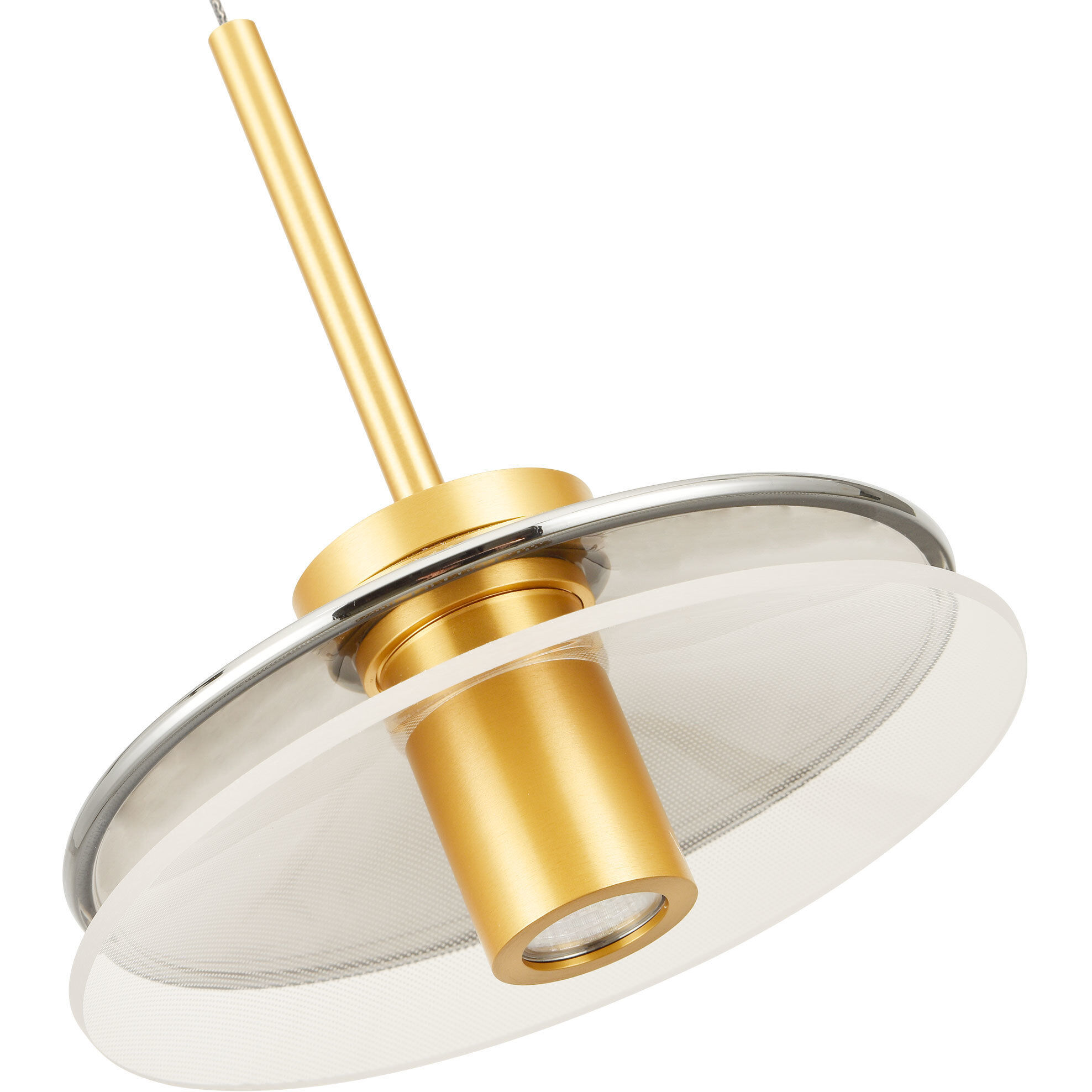 Verona Series 7.25 inch Black/Gold Pendant Ceiling Light, Artisan Collection