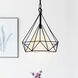 Diamond 1 Light 15 inch Black Down Pendant Ceiling Light