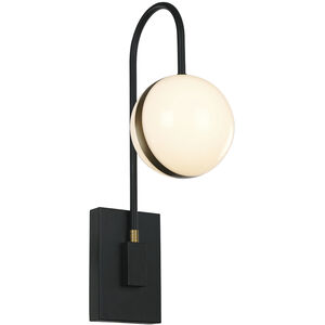 Tagliato LED 12.59 inch Matte Black Wall Sconce Wall Light in Matte Black / Satin Gold