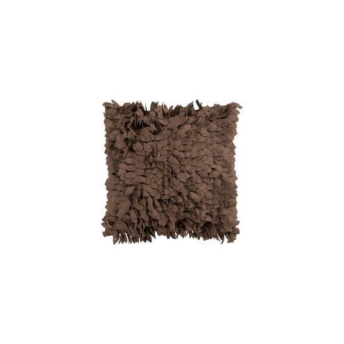 Claire 18 X 18 inch Dark Brown Throw Pillow