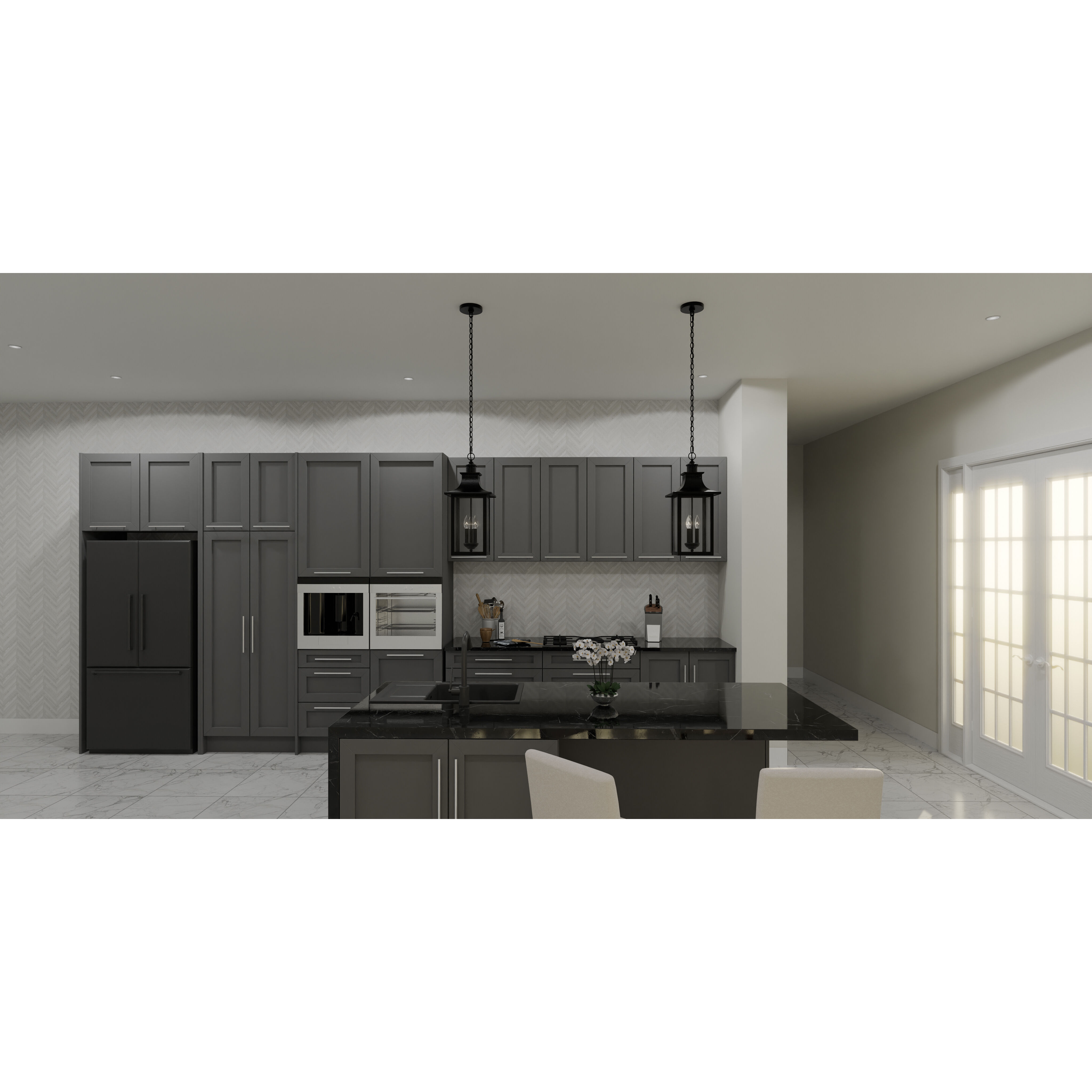 Chancellor 3 Light 10 inch Mystic Black Mini Pendant Ceiling Light