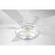 Modern 52 inch White with Walnut/Black Blades Outdoor Ceiling Fan