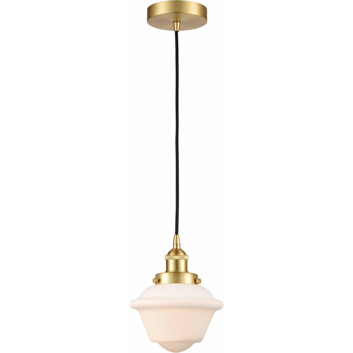 Edison Oxford 1 Light 8 inch Satin Gold Mini Pendant Ceiling Light