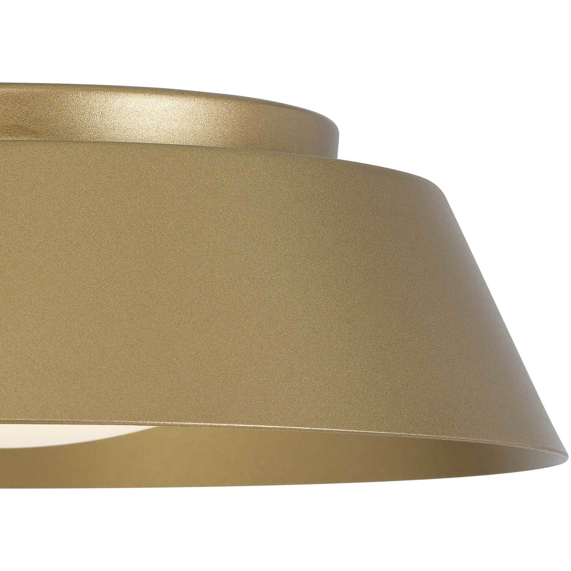 Pez LED 11 inch Painted Brass Outdoor Flush Mount