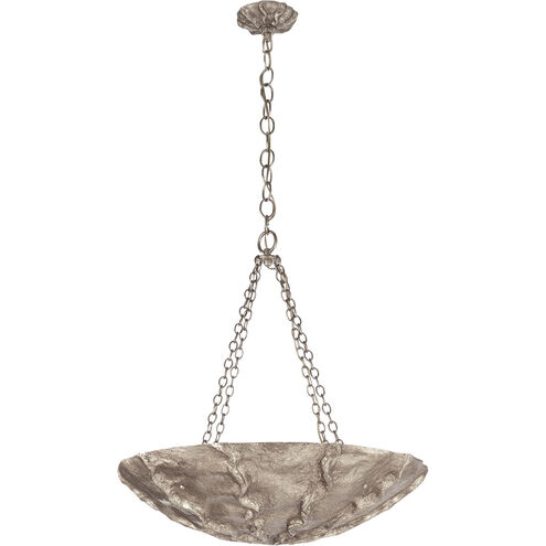 AERIN Benit 4 Light 32 inch Burnished Silver Leaf Sculpted Chandelier Ceiling Light, Medium