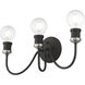 Lansdale 3 Light 19 inch Black with Brushed Nickel Accent Vanity Sconce Wall Light