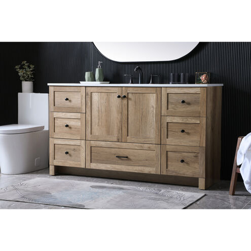 Soma 60 X 19 X 34 inch Natural Oak Vanity Sink Set