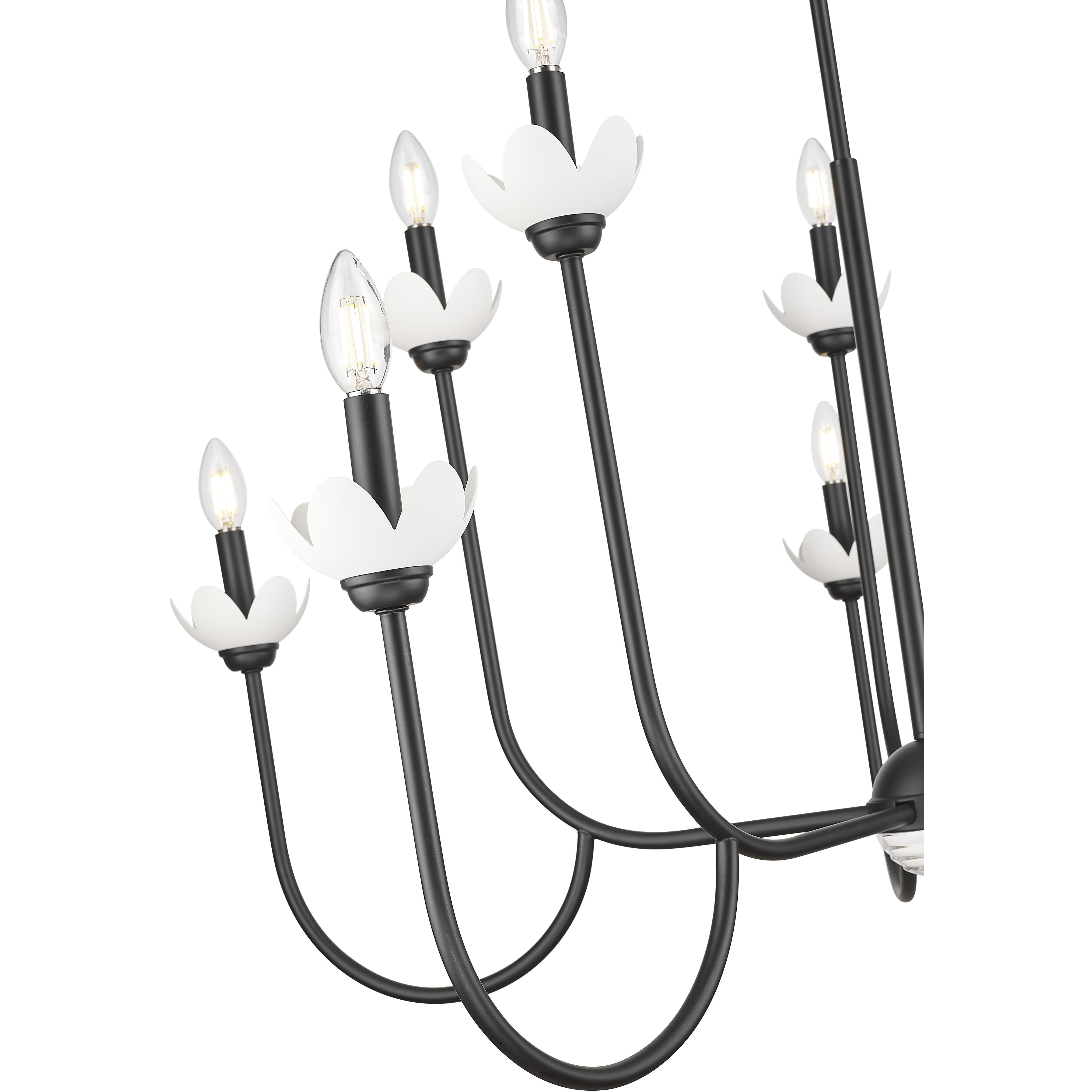 Allistair 10 Light 42 inch Matte Black Chandelier Ceiling Light