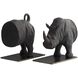 Etosha Charcoal and Bronze Bookends, Set of 2