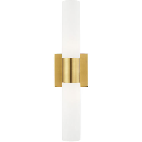 Aero 2 Light 18 inch Satin Brass ADA Bath Vanity Wall Light 