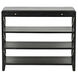 Sutton 36 X 30 inch Hand Rubbed Black Side Table, Criss-Cross