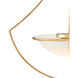 Iberia 1 Light 23.75 inch Contemporary Gold Leaf Chandelier Ceiling Light