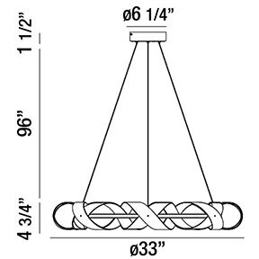 Banderia LED 33 inch Bronze and Gold Chandelier Ceiling Light, Medium