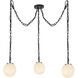 Alora Mood Cherise 3 Light 6.75 inch Matte Black Multi Pendant Ceiling Light