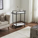 Colton Matte Black and White Bar Cart