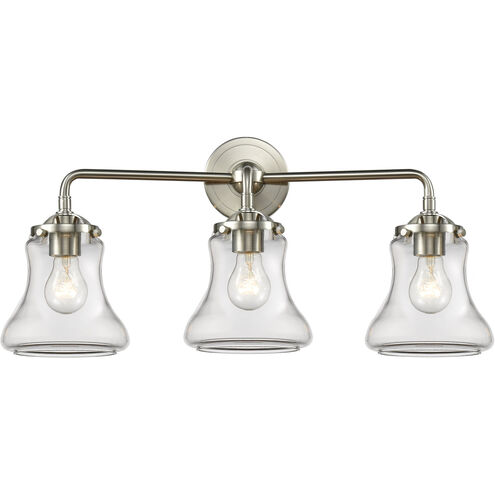 Nouveau Bellmont LED 24 inch Brushed Satin Nickel Bath Vanity Light Wall Light in Clear Glass, Nouveau