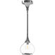 Alora Mood Hazel 1 Light 6.63 inch Chrome Pendant Ceiling Light in Clear