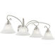 Coronado 4 Light 36 inch Brushed Nickel Bath Vanity Wall Light