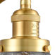 Franklin Restoration X-Large Cone 1 Light 12 inch Satin Gold Sconce Wall Light in Seedy Glass, Franklin Restoration