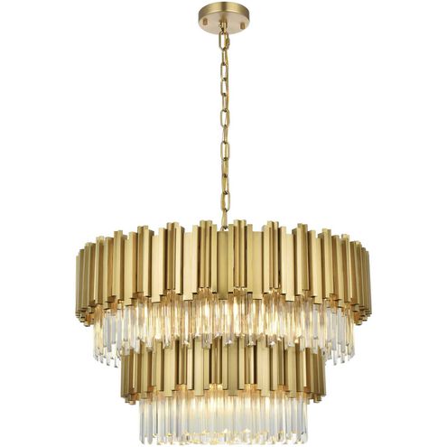 Willow 12 Light 32 inch Satin Gold Chandelier Ceiling Light