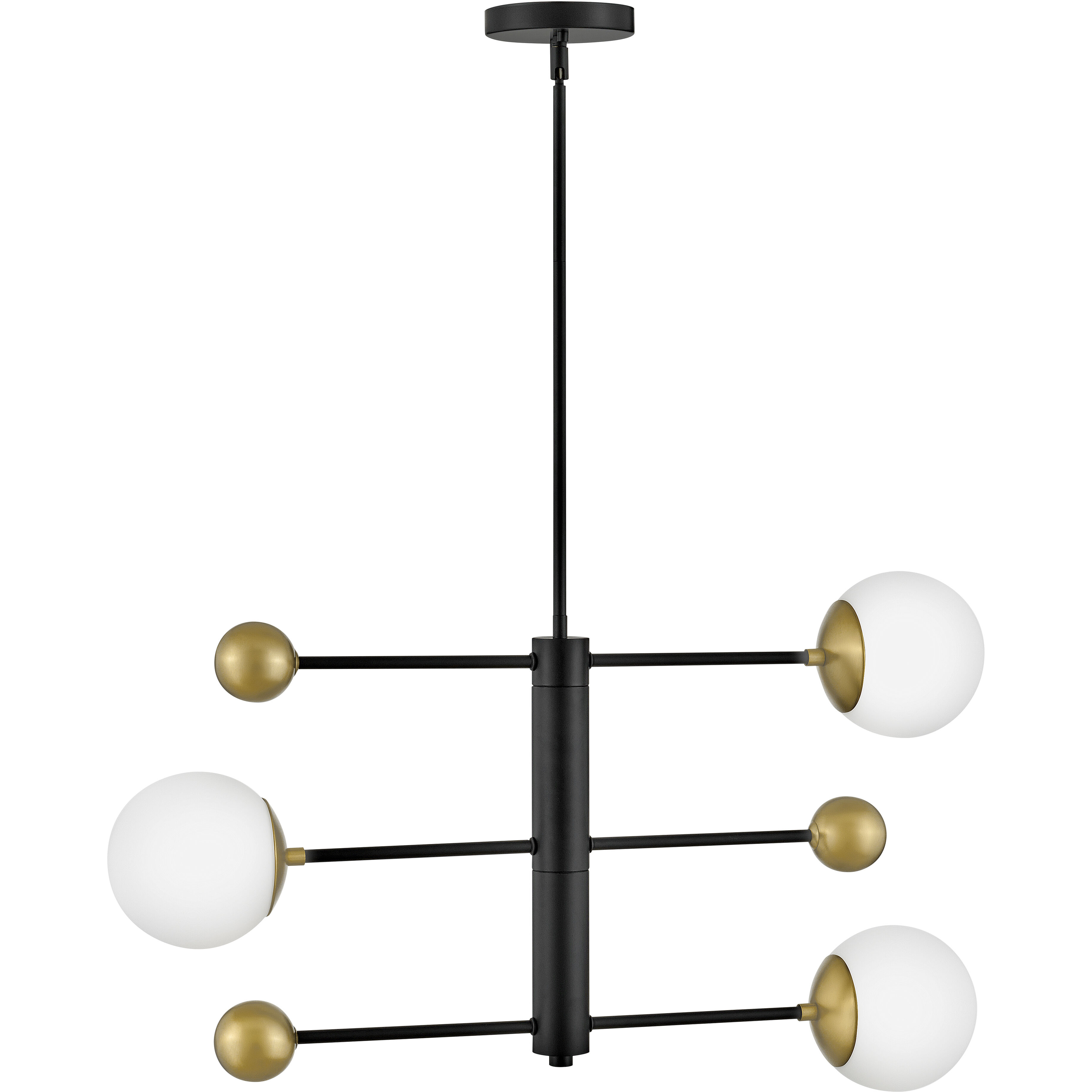 Auggie LED 31 inch Black Chandelier Ceiling Light